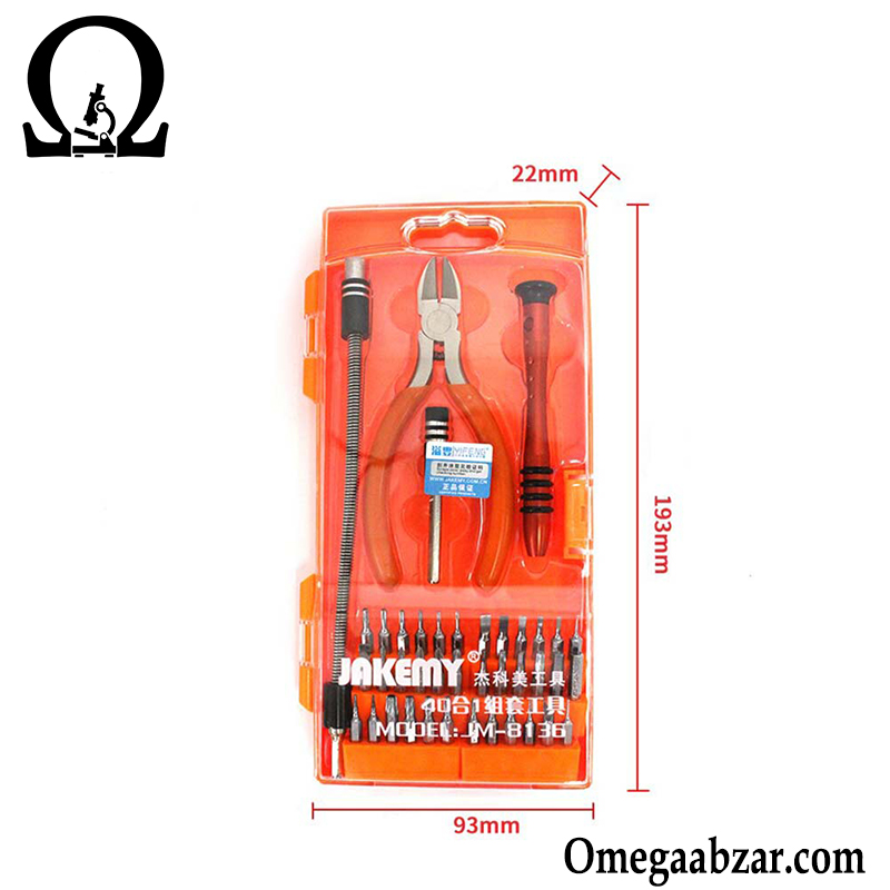 ست تعمیراتی 40 عددی مدل Jakemy JM-8136 4 قیمت خرید ست تعمیراتی 40 عددی مدل Jakemy JM-8136 4